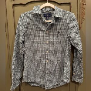 Ralph Lauren boys long sleeved collared button down shirt size 14-16